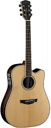 PARKWOOD S66 Электро-акустическая гитара, дредноут с вырезом, с чехлом
